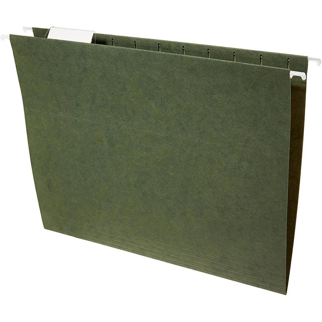 AmazonBasics Hanging Organizer File Folders - Letter Size, Green - Pack of 25