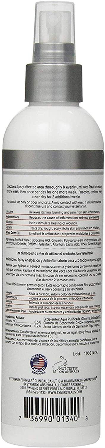 Veterinary Formula Clinical Care Hot Spot & Itch Relief Medicated Spray for dog & cat 8 oz 236.6 ml