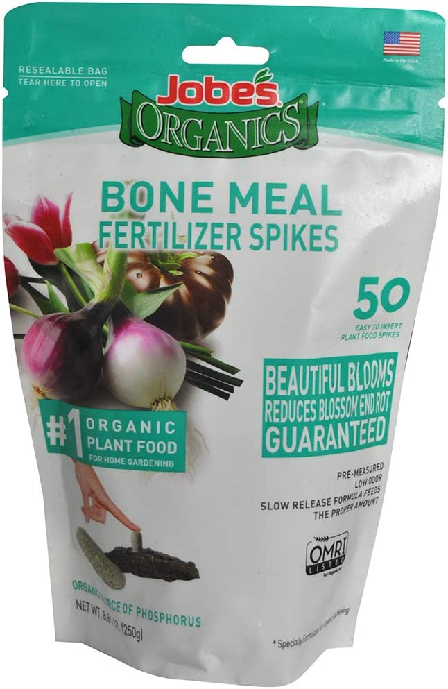 Jobe's Organics 06328 Bone Meal Fertilizer Spikes Organic Food For Home Gardening