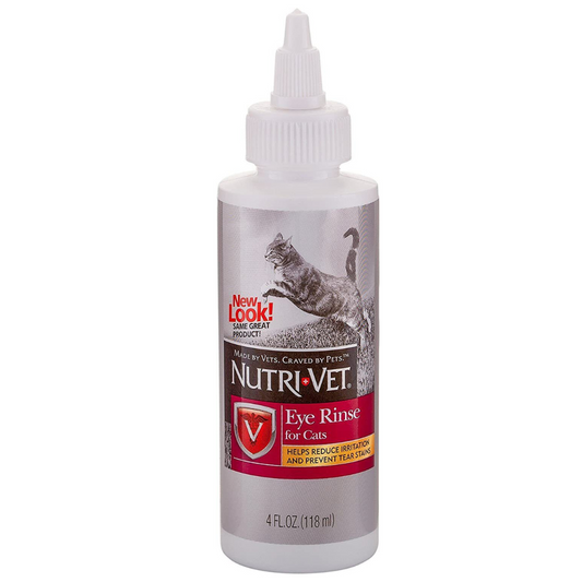 Nutri Vet Eye Rinse For Cats Reduce Irritation And Prevent Tear Stains 4 fl oz / 118 ml