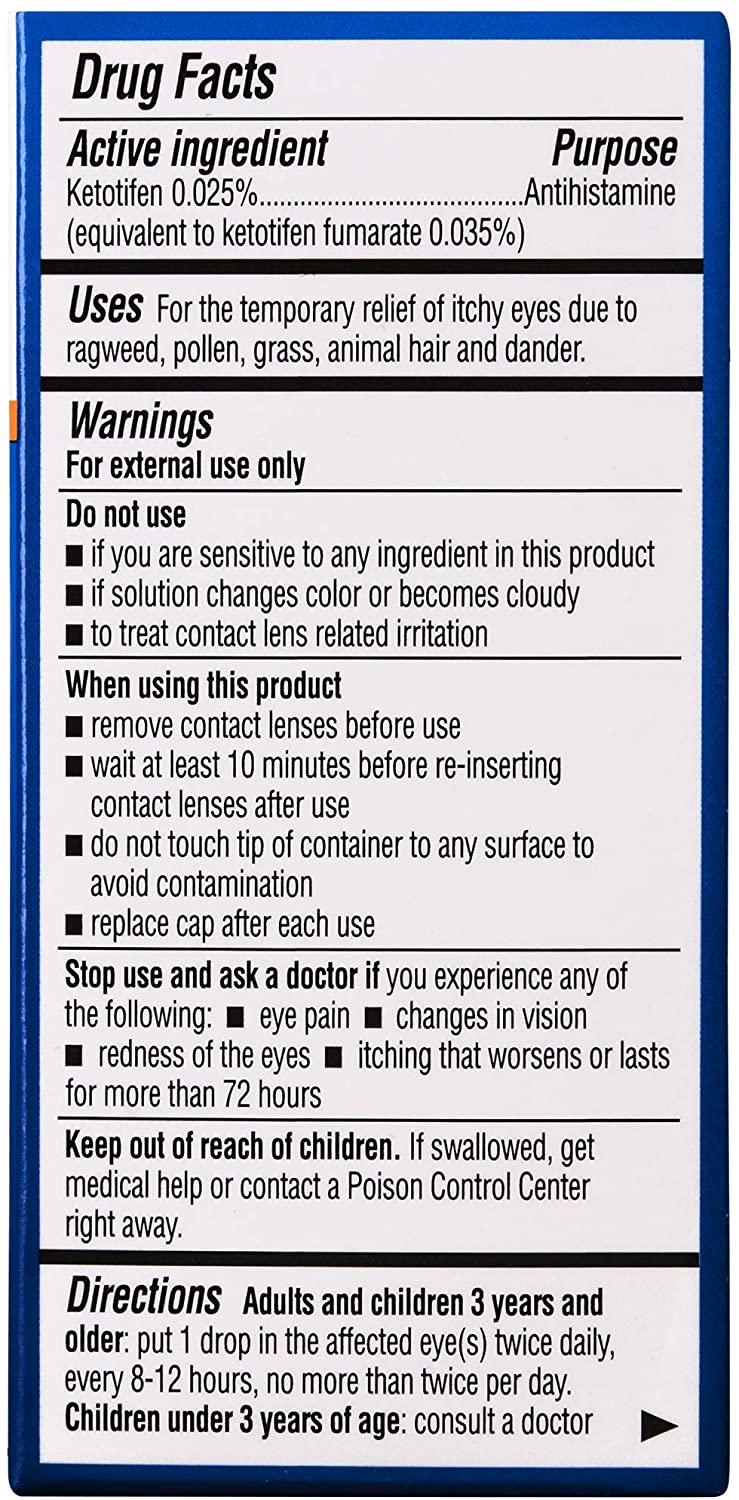 Bausch + Lomb Alaway Eye Itch Relief Drops 0.34 fl.oz / 10ml PACKAGING MAY VARY