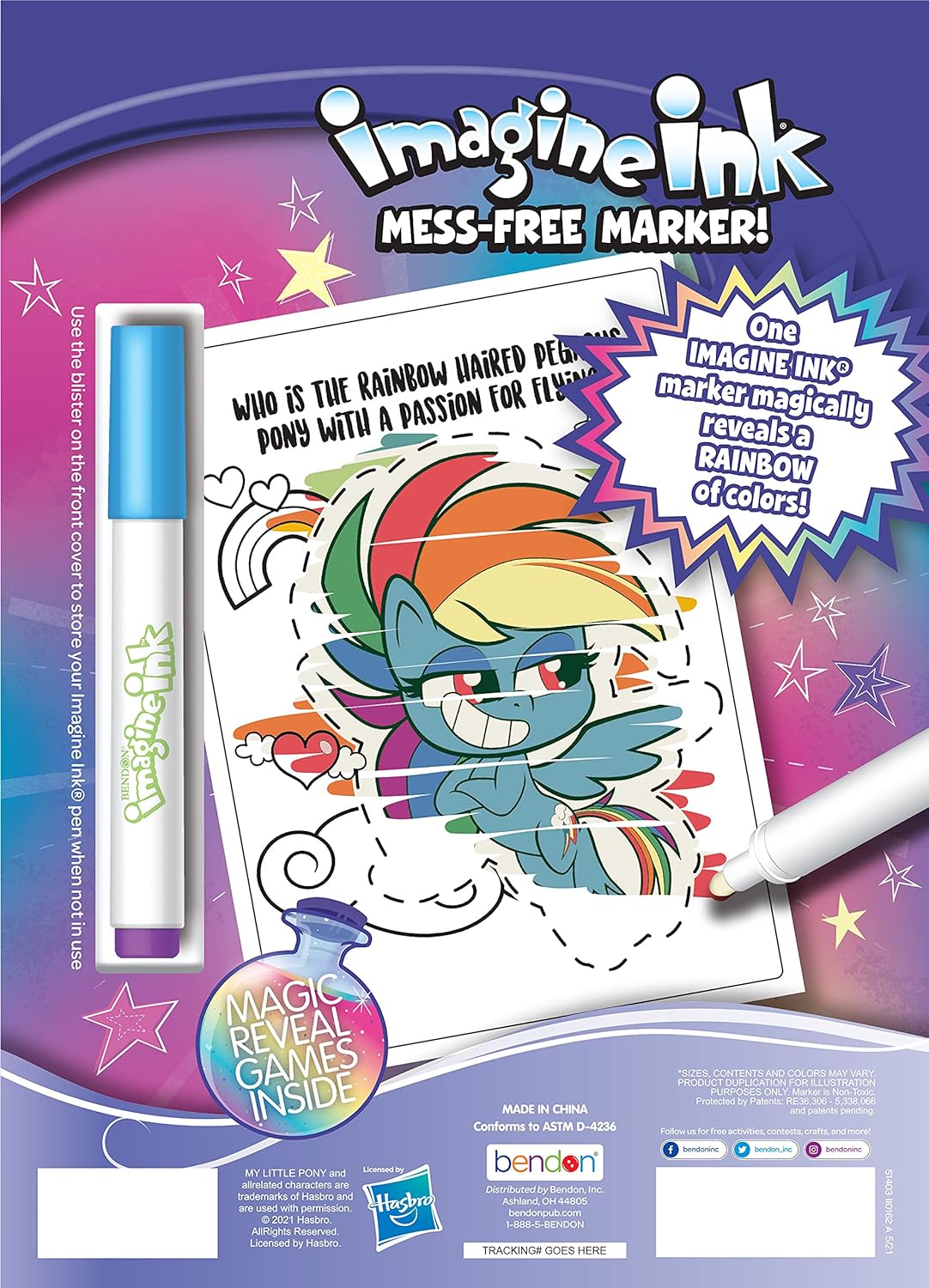 Bendon Imagine Ink My Little Pony Game Book and 1 Imagine Ink for Ages 3+ 1 Count