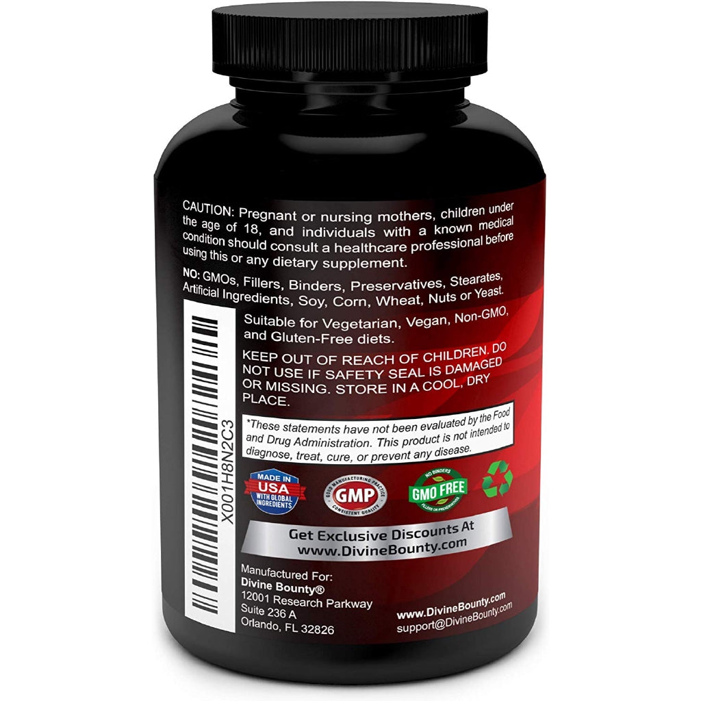 Divine Bounty Vitamin B Complex, 90 Vegetarian Capsules (Includes All B Vitamins)