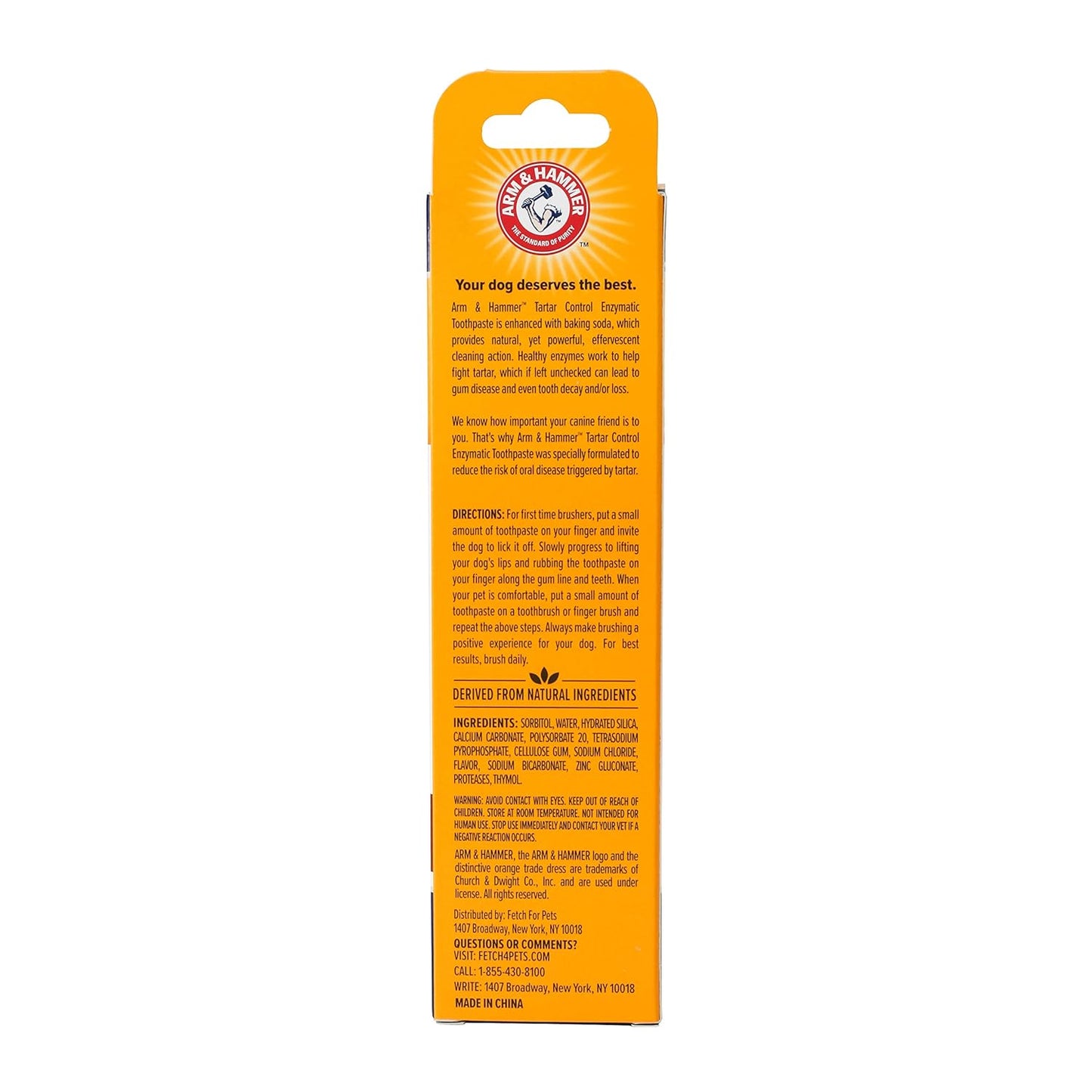 Arm & Hammer Tartar Control Enzymatic Toothpaste For Dogs, Beef Flavor, Fresh Mint Scent, 67.5 g / 2.5 oz