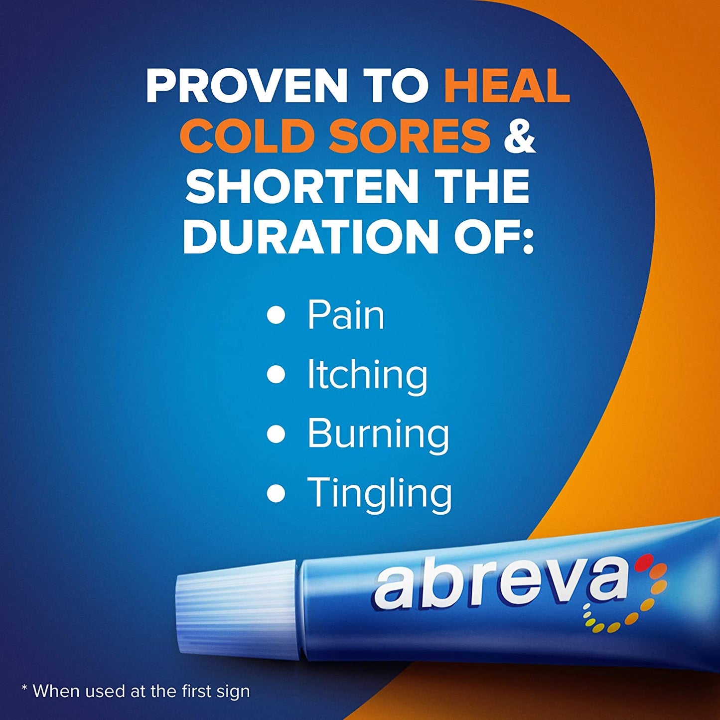 Abreva Cold Sore/Fever Blister Treatment Cream Tube, 0.07 oz. / 2g