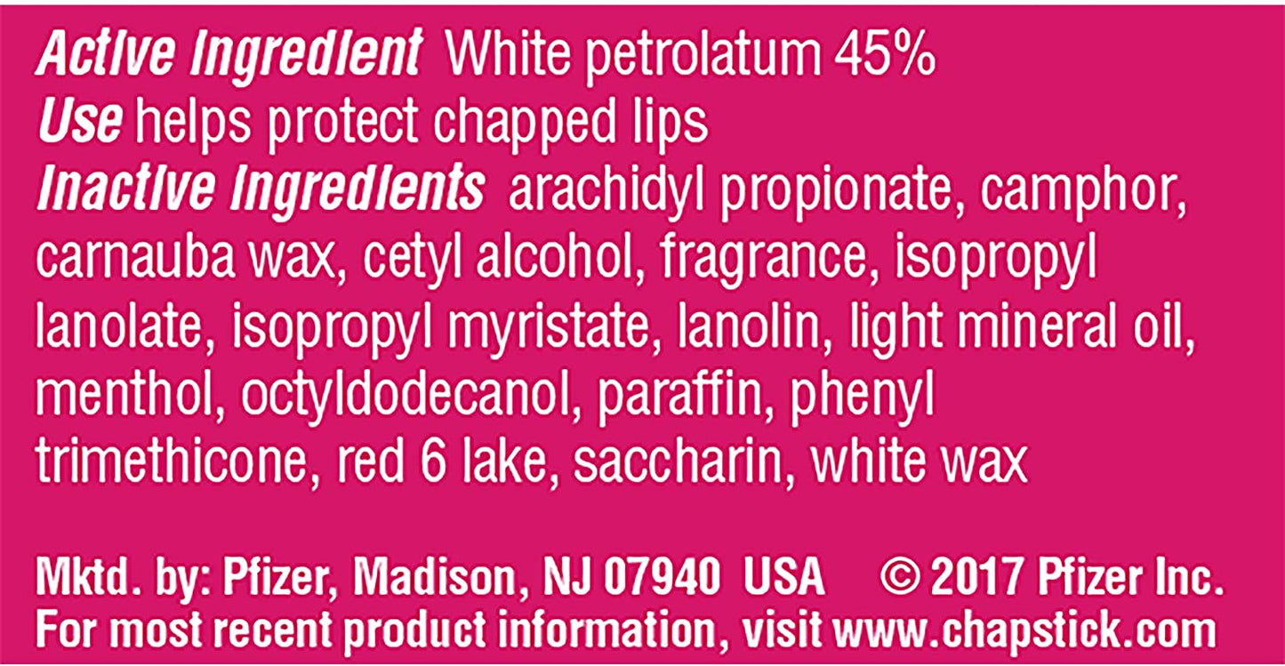 ChapStick Classic Cherry Lip Balm Tube, For Chapped or Cracked Lips, 0.15 oz.