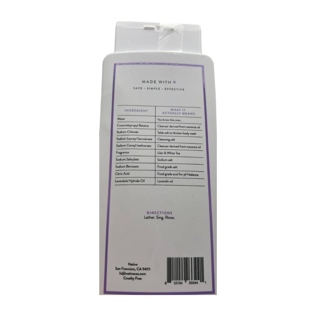 Native Body Wash Lilac & White Tea 18 fl. oz. (532 mL)