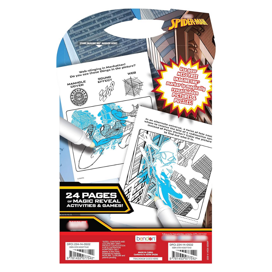 Bendon Spiderman Imagine Ink Mess-Free Marker (20 - Page Game Book) 49928