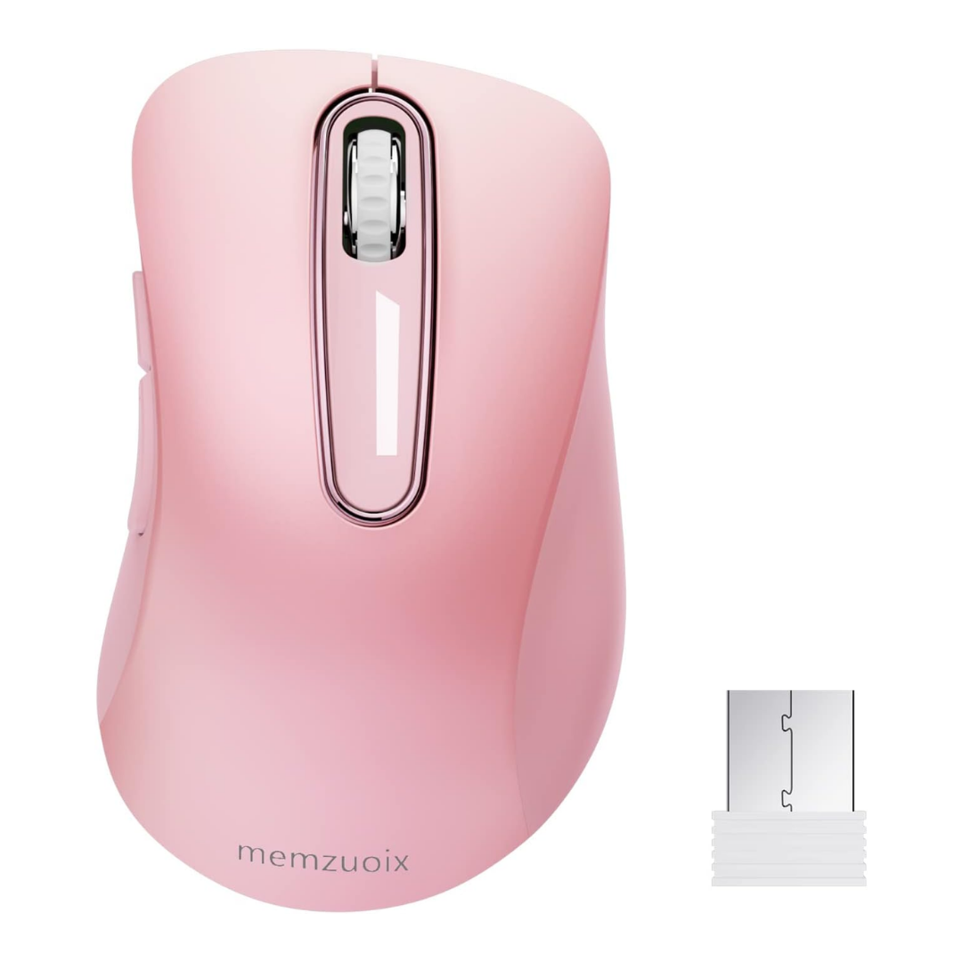 Memzuoix Wireless Optical Mouse 2.4GHz, Pink