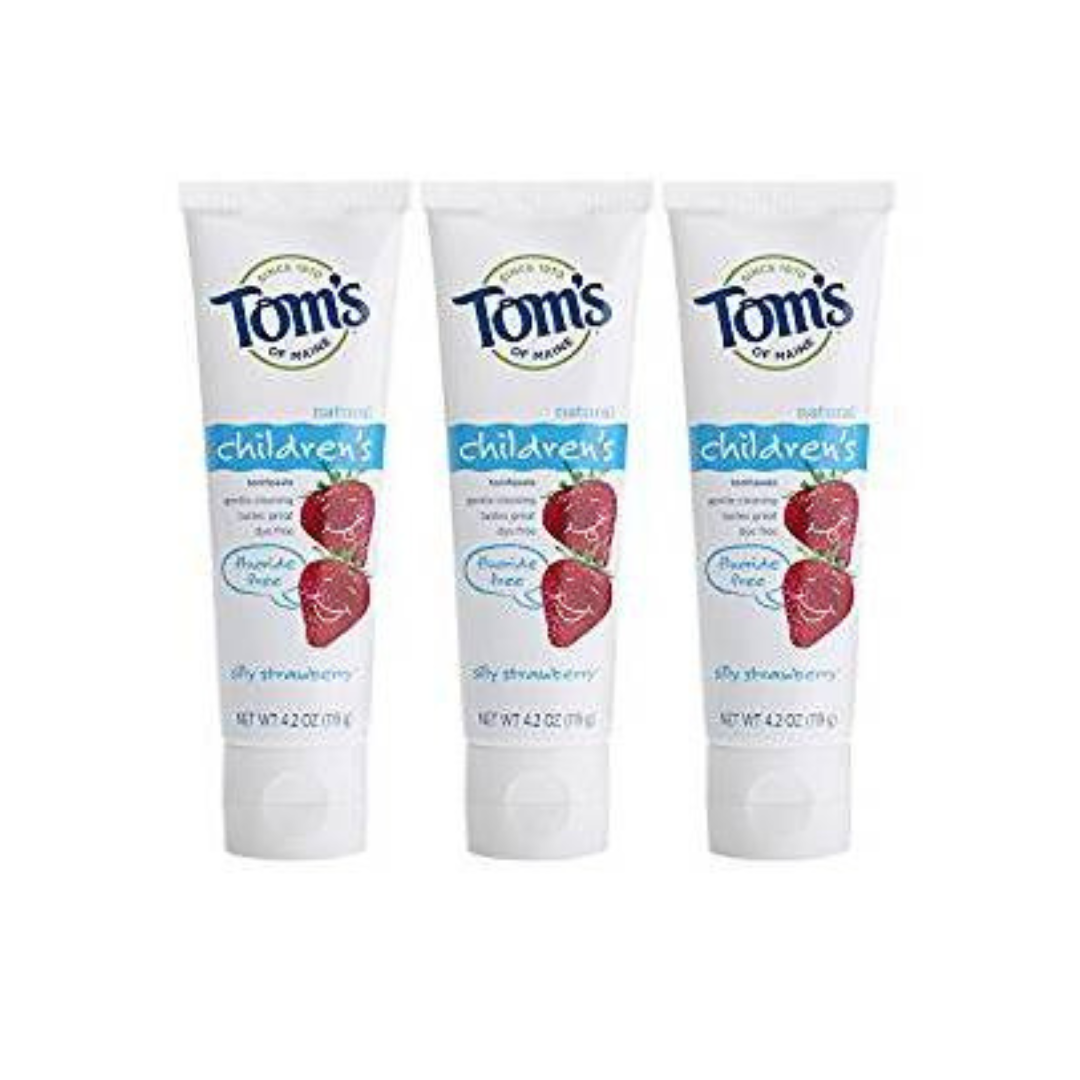 Tom's of Maine Anticavity Fluoride Free Children's Toothpaste Silly Strawberry 5.1 oz / 144g