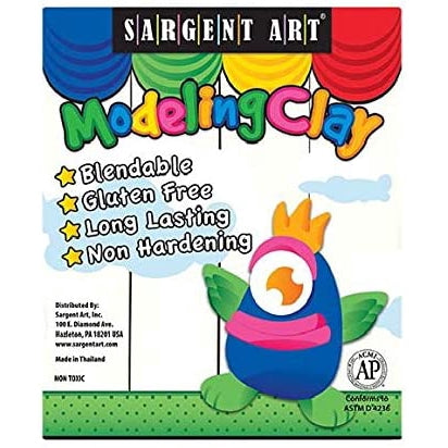 Sargent Art Modeling Clay 1 LB, White Long Lasting, Non Hardening