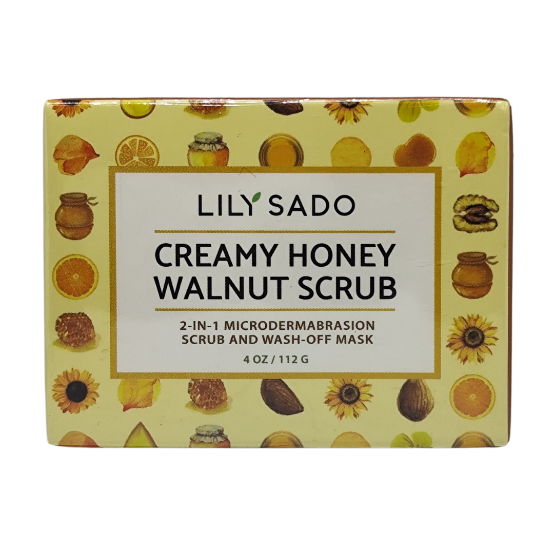 Lily Sado Creamy Honey Walnut Facial Scrub, 112 g / 4 oz.