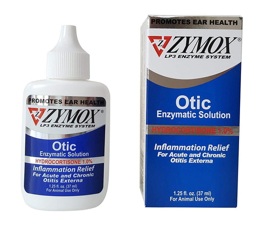 Pet King Brands Zymox Otic Pet Ear Treatment with Hydrocortisone 1.25 fl oz / .37 ml (Packaging may Vary)