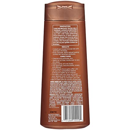 L'Oreal Paris Sublime Bronze Tinted Self Tanning Luminous Bronzer Lotion Medium 6.7 Fl Oz (200ml)