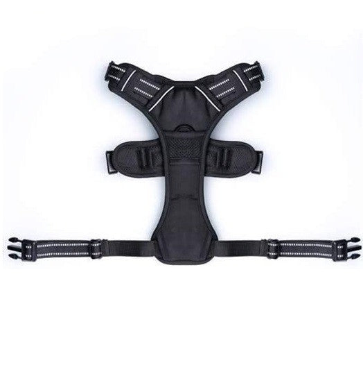 Rabbitgoo No-Pull Adjustable Dog Harness for Large Dogs, Black, Chest 20.5-36 inches