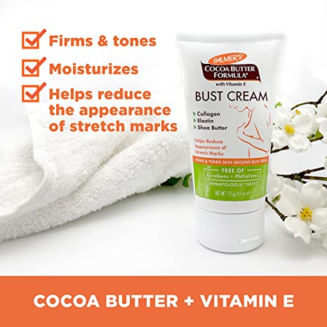 Palmer's Cocoa Butter Formula Pregnancy Skin Care Bust Cream Firms & Tone Skin 4.4 Oz (125g)