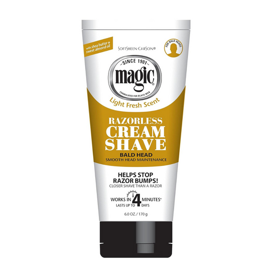 Softsheen Carson Magic Razorless Shave Cream Bald Head, 6 oz