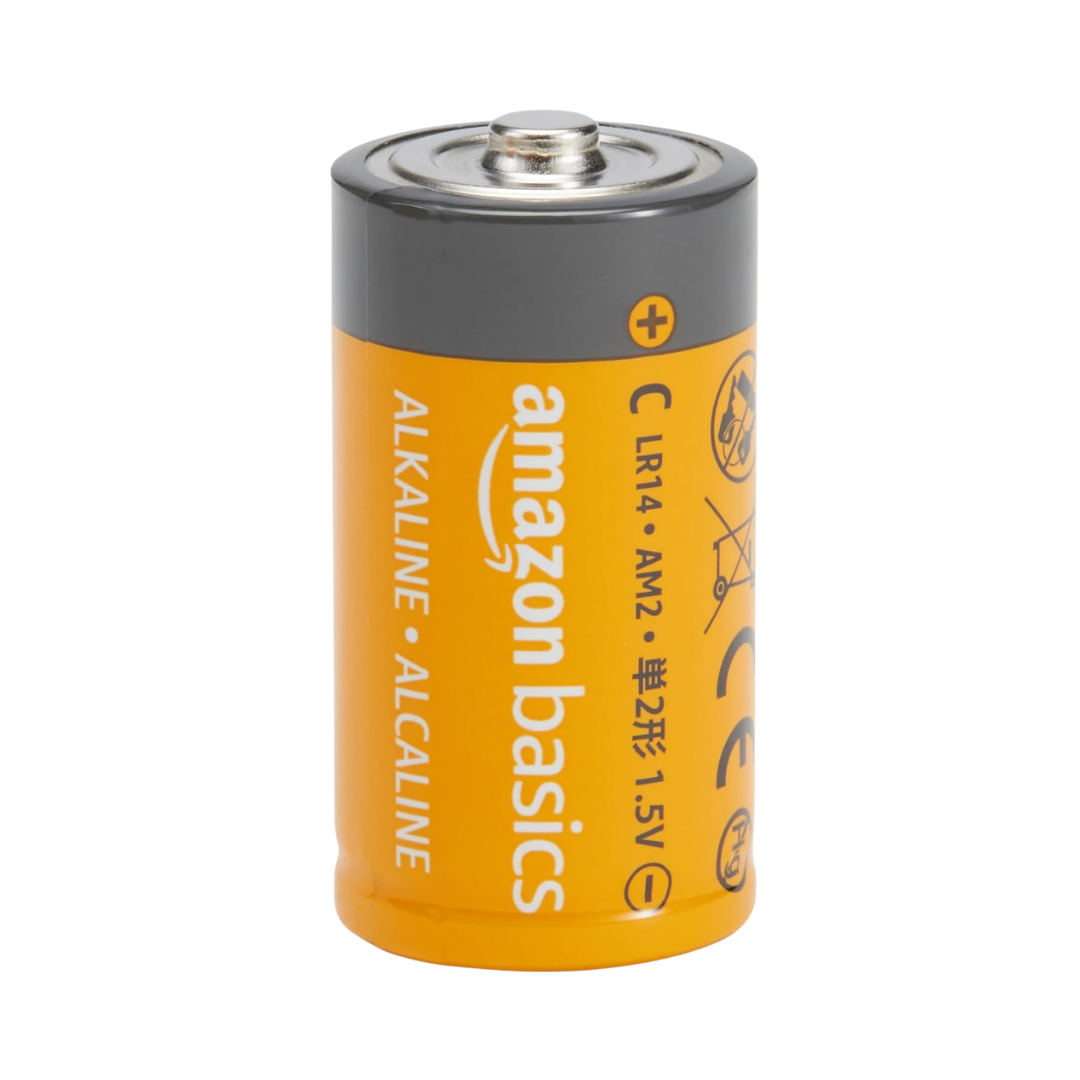 AmazonBasics C Cell 1.5 Volt Everyday Alkaline Batteries, 24 Pack