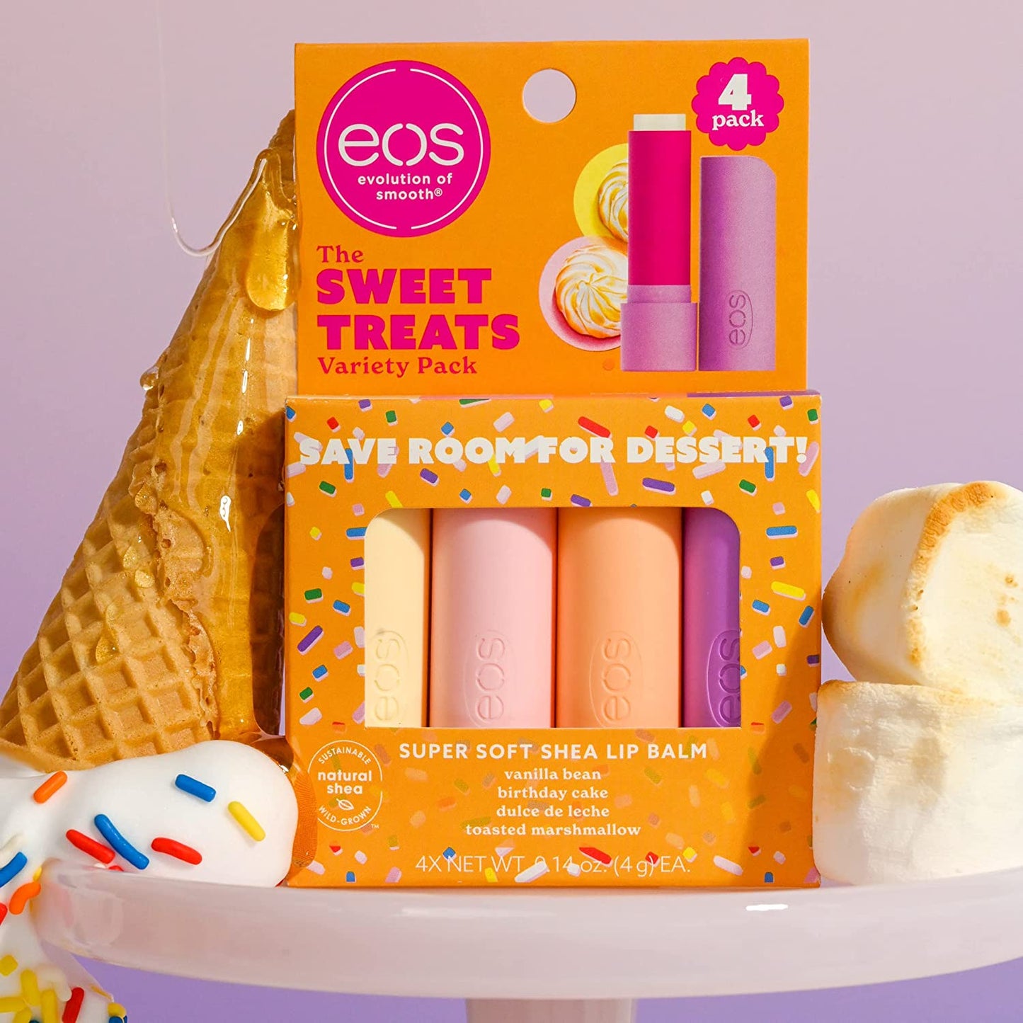 Eos The Sweet Treats Variety Pack Super Soft Shea Lip Balm 0.14oz/ 4g