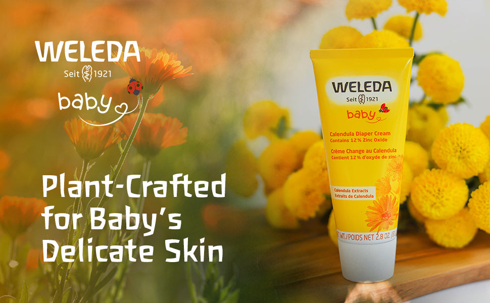 Weleda Baby Calendula Diaper Cream Contains 12% Zinc Oxide 2.8 Oz (81g)
