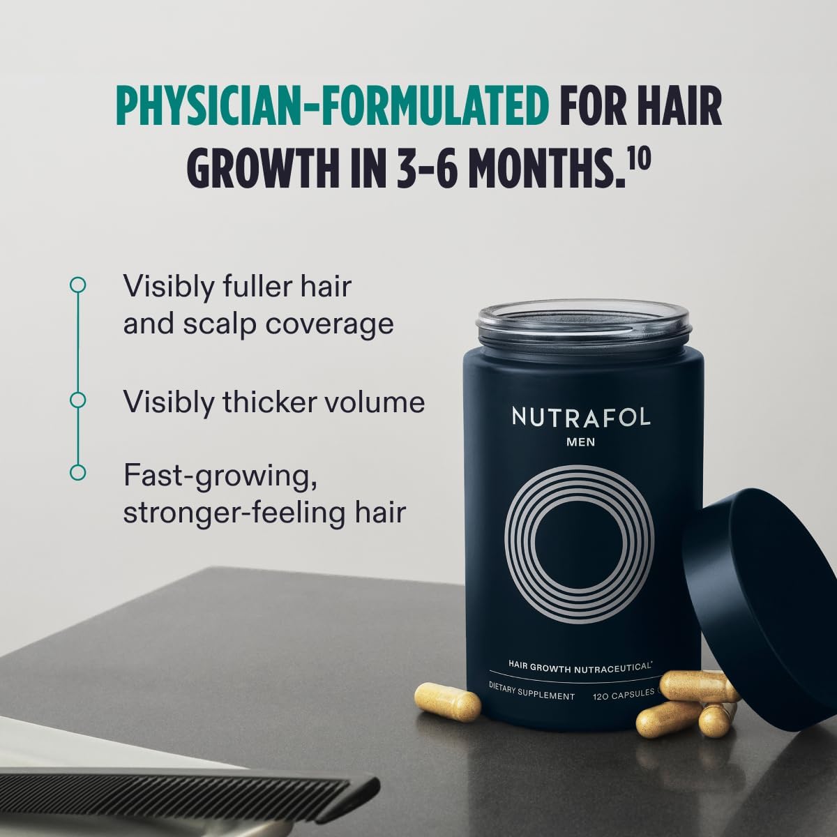 Nutrafol Men Hair Growth Nutraceutical Supplement 120 Capsules