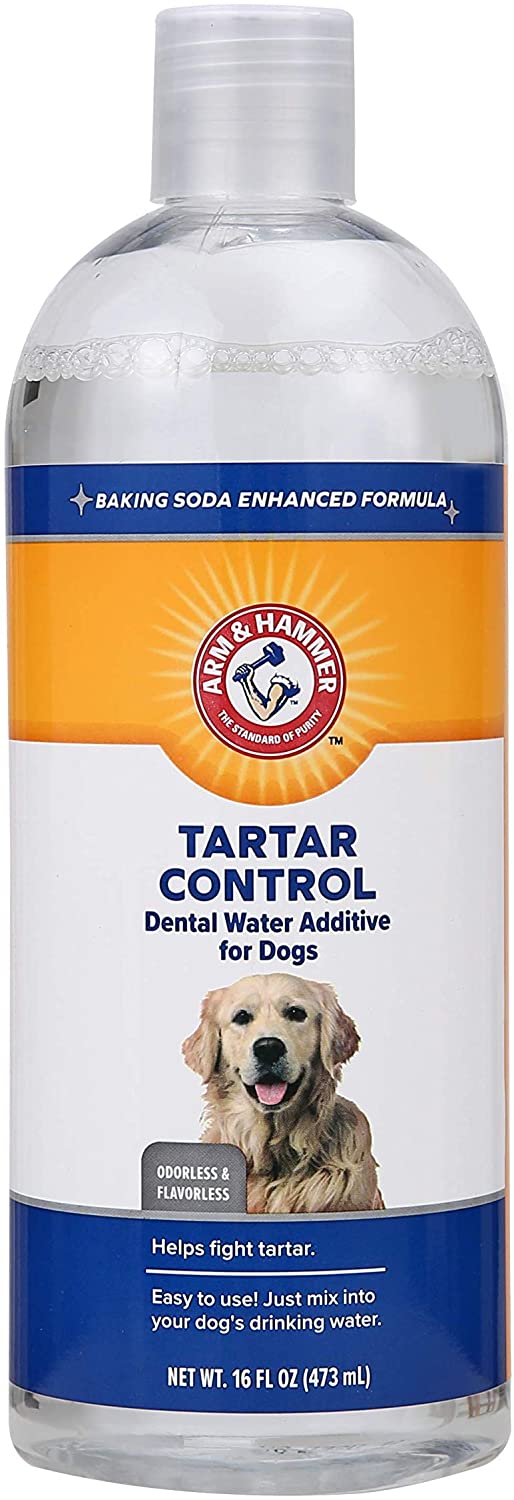 Arm and Hammer Tartar Control Dental Water Additive For Dogs, Odorless & Flavorless, 473ml