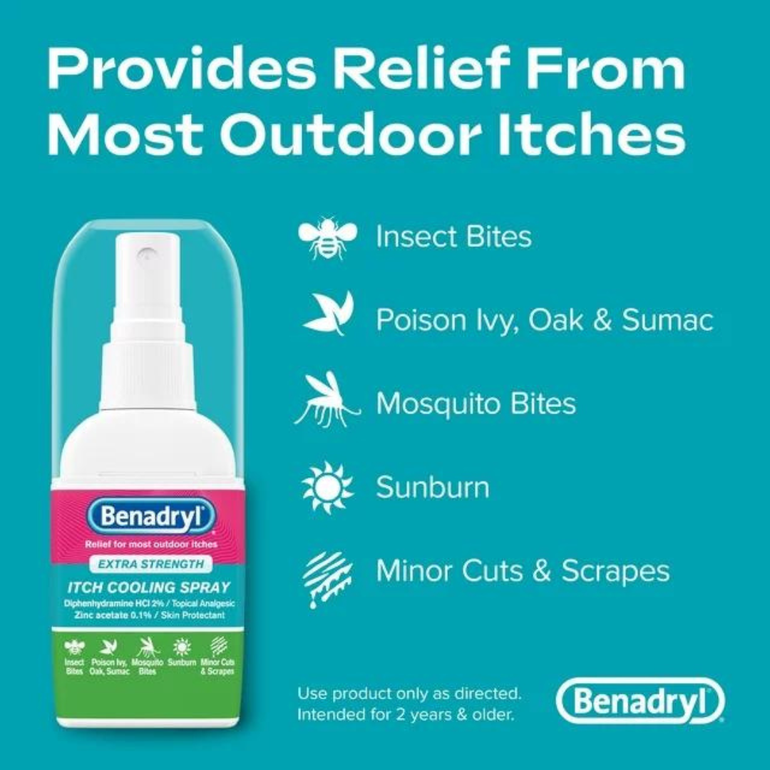 Benadryl Extra Strength Itch Cooling Spray, 2 fl.oz / 59 ml