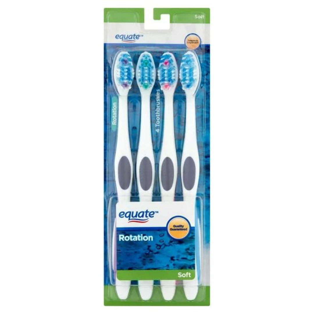 Equate Rotation Toothbrushes - Soft (4 Count)