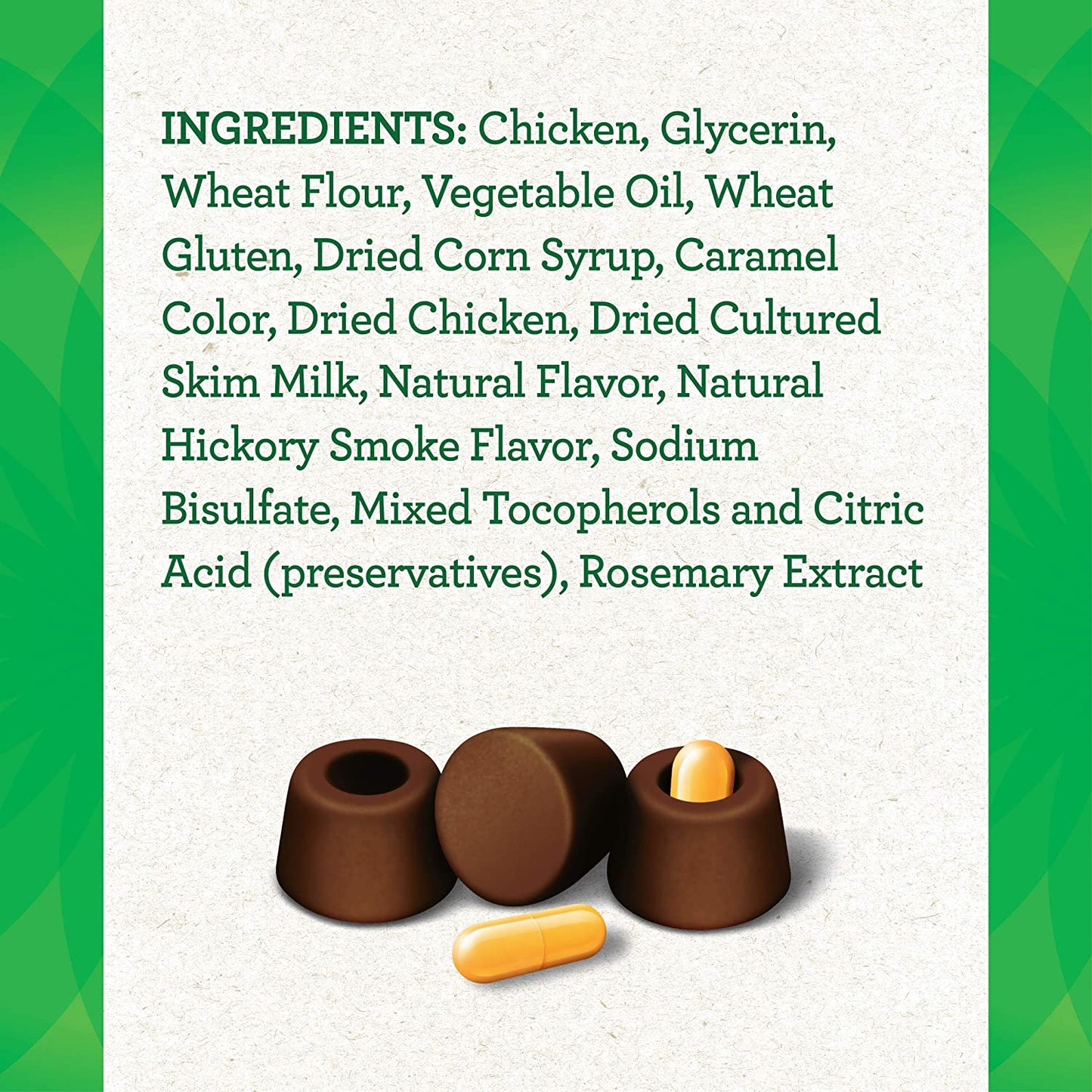 Greenies Pill Pockets Natural Dog Treats, Capsule Size, Hickory Smoke Flavor, 30 Count