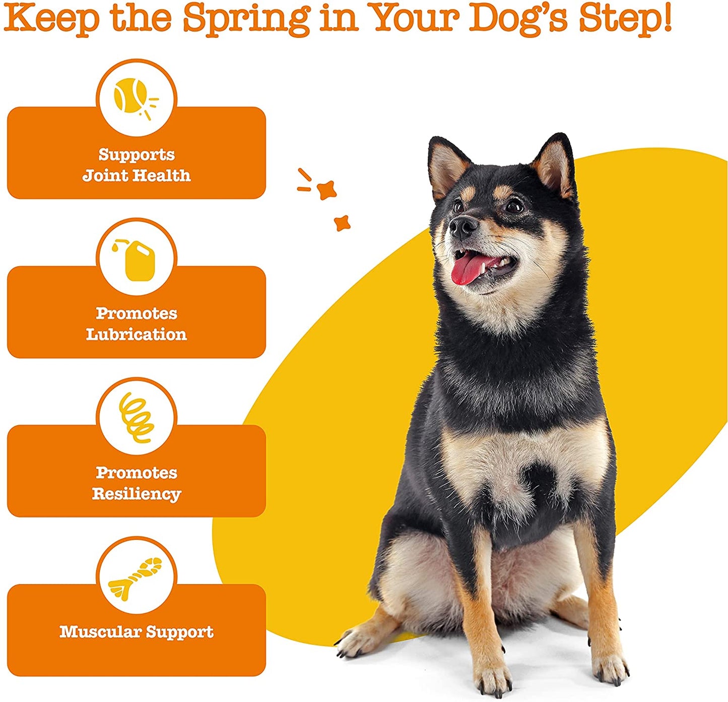 Zesty Paws Mobility Bites Glucosamine with Chondroitin & MSM Hip & Joint Health for Dogs, Bacon Flavor - 90 Soft Chews