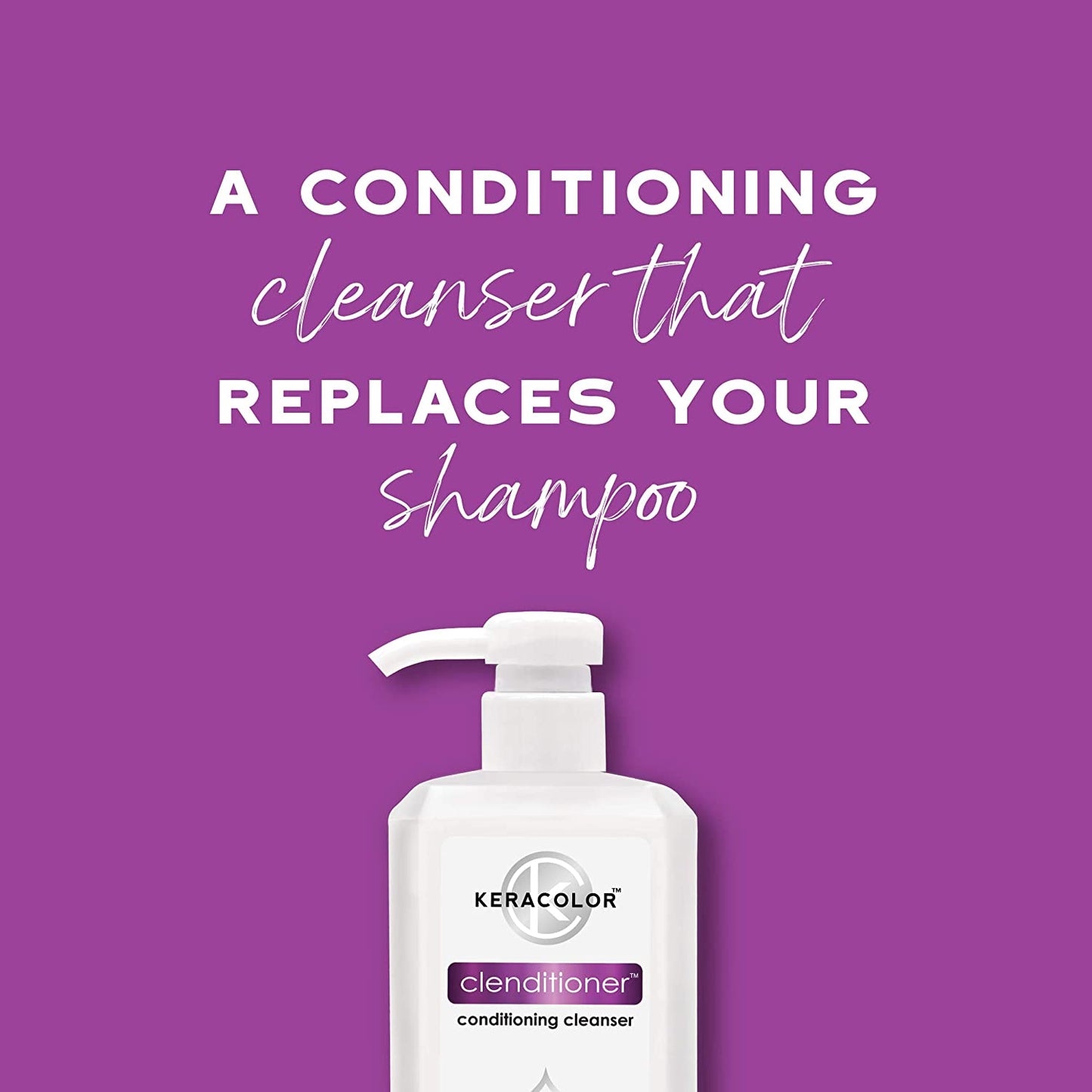 Keracolor Clenditioner Conditioning Cleanser, 12 fl.oz /355ml Gently Cleanse & Condition to Help Lock in Color and Shine
