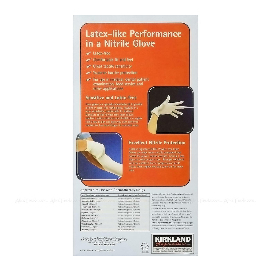 Kirkland Signature Nitrile Exam Gloves 400 Multipurpose Gloves
