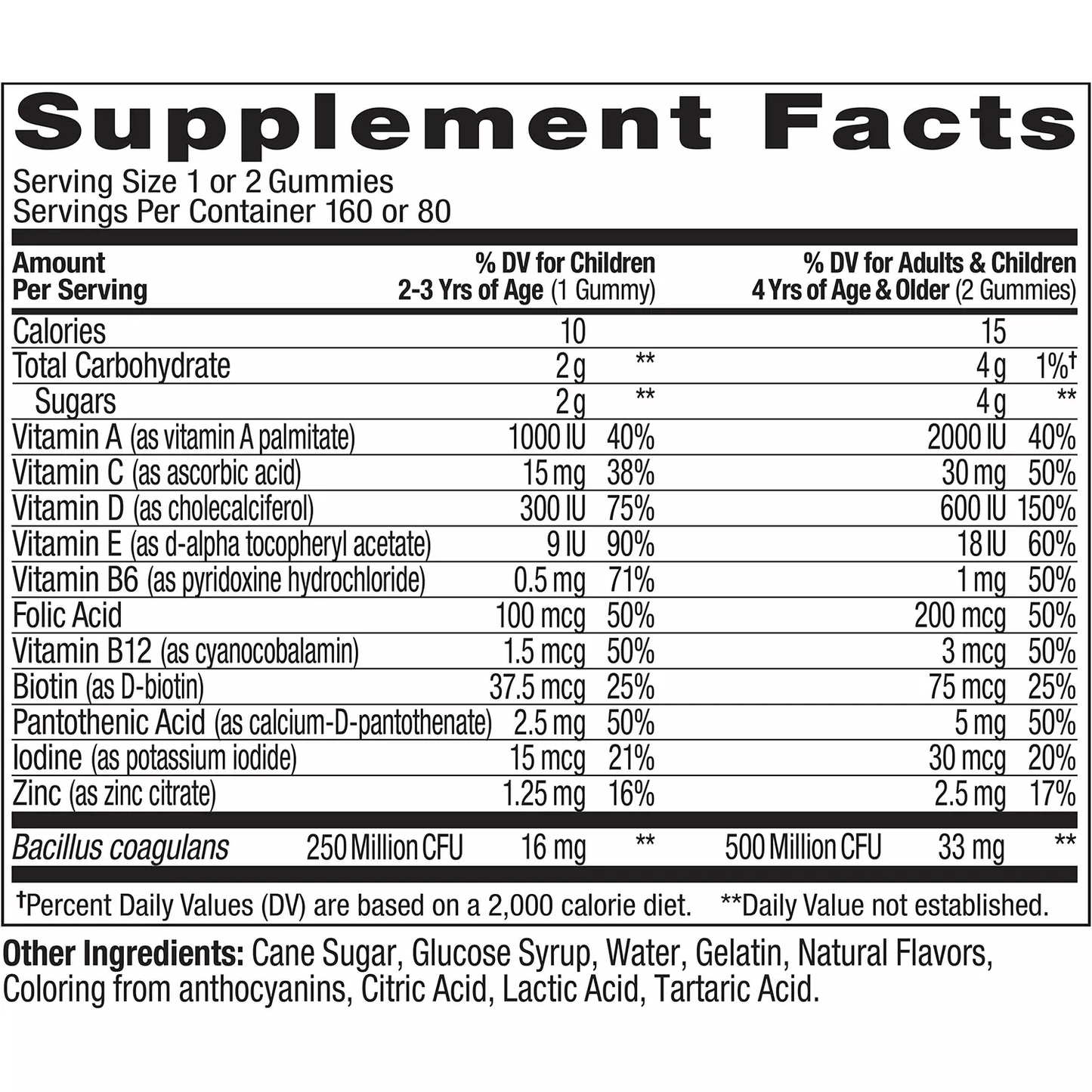 Olly Kids Multi + Probiotic Yum Berry Punch Vitamin, 160 Gummies