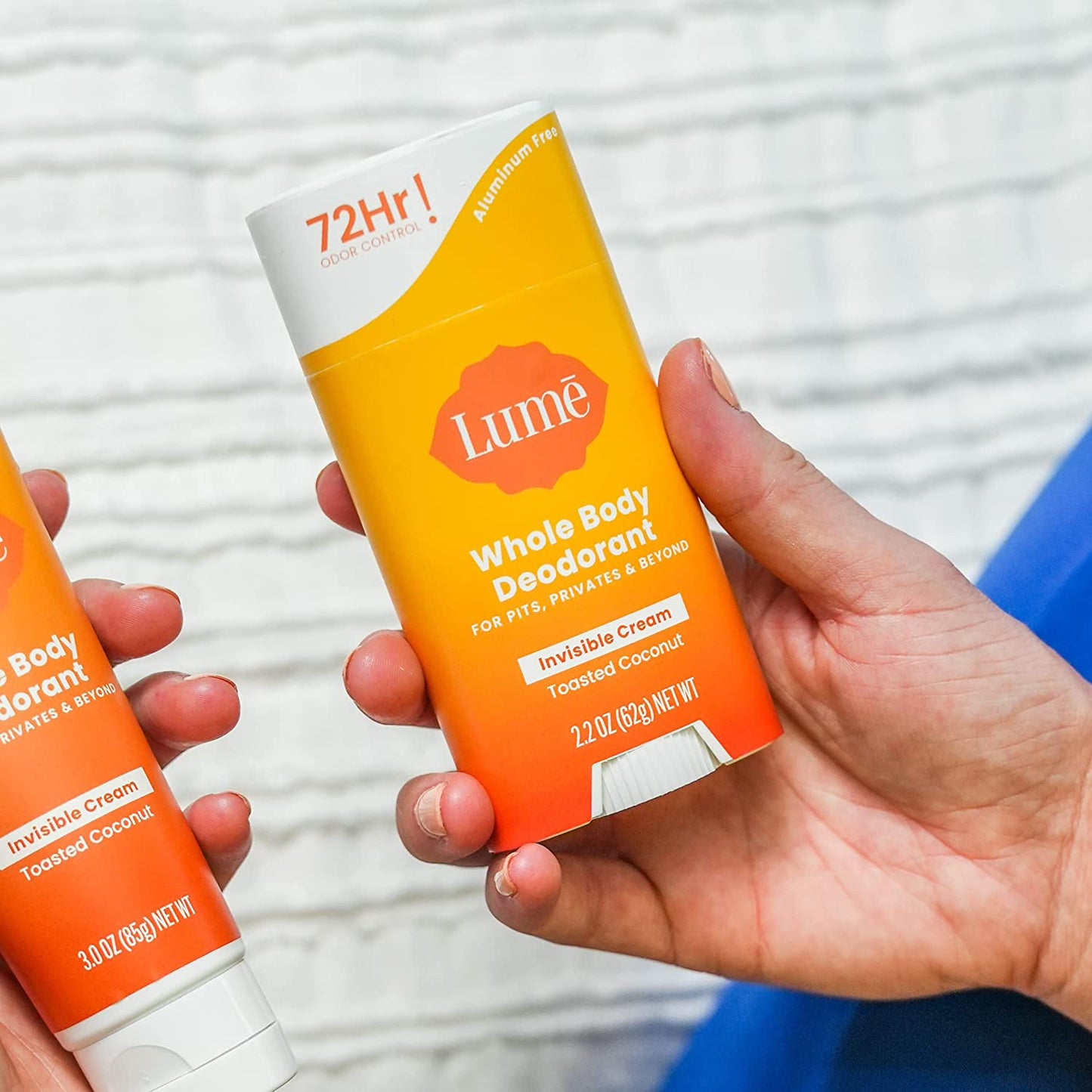Lume Whole Body Deodorant - Invisible Cream Stick (Toasted Coconut) - 2.2 ounce | 62g