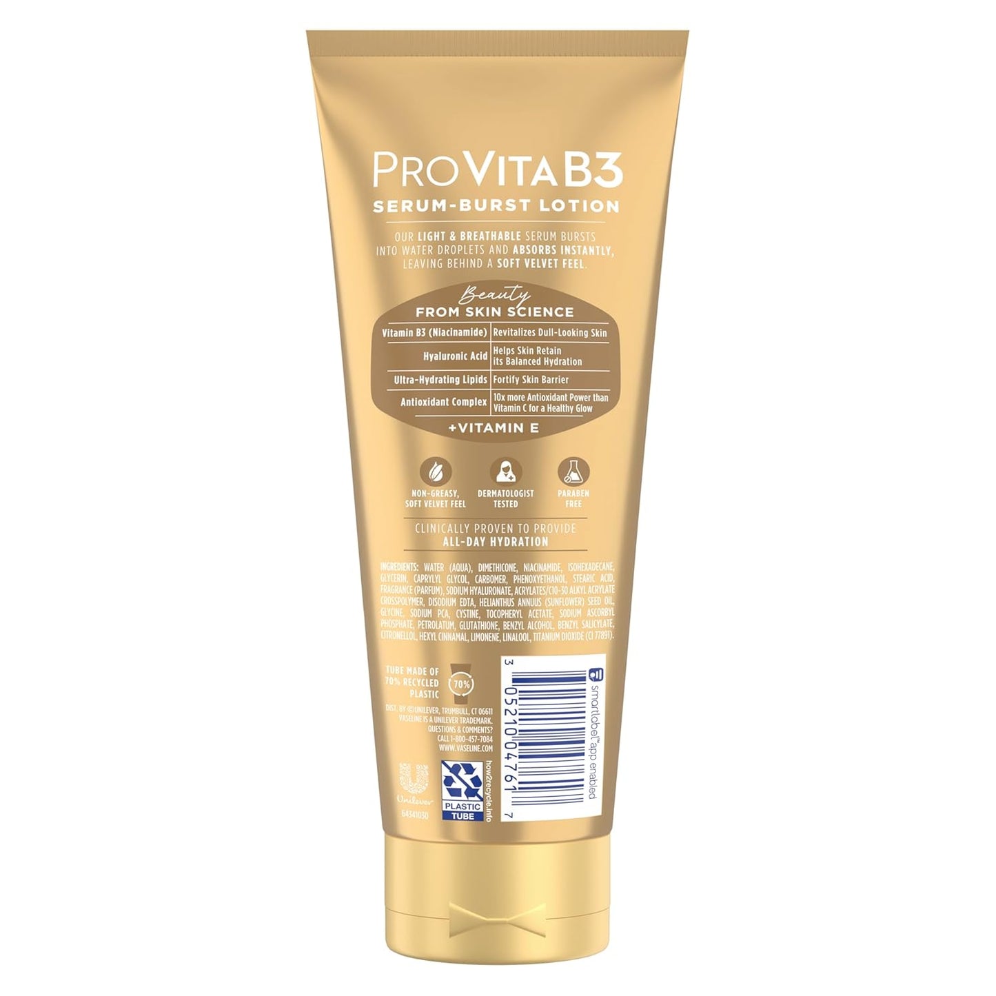 Vaseline ProVita B3 Serum Burst Lotion Weightless Hydration, 222 ml / 7.5 fl. oz.
