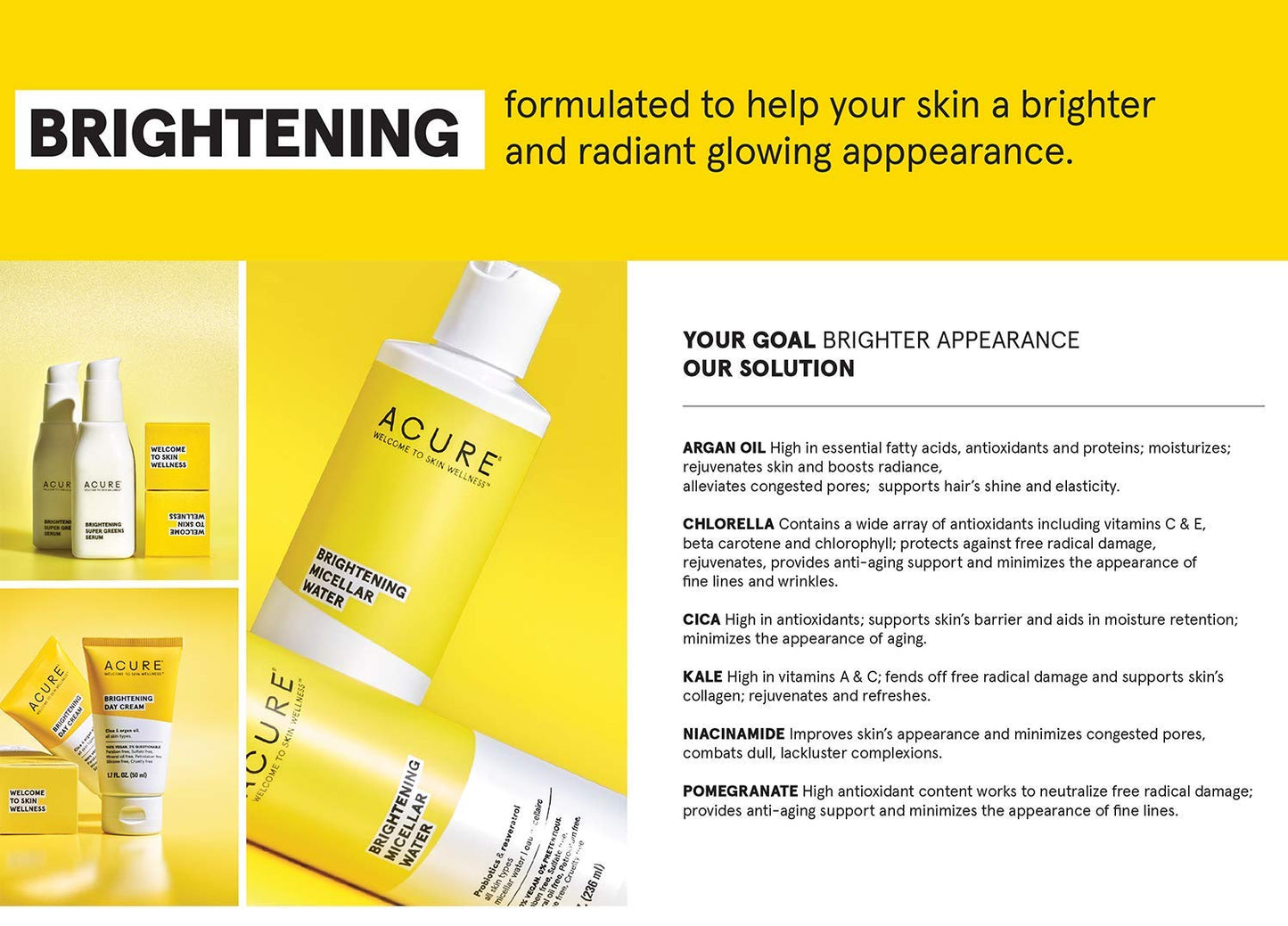 ACURE Brightening Glowing Serum for All Skin Types, 1 fl.oz / 30ml