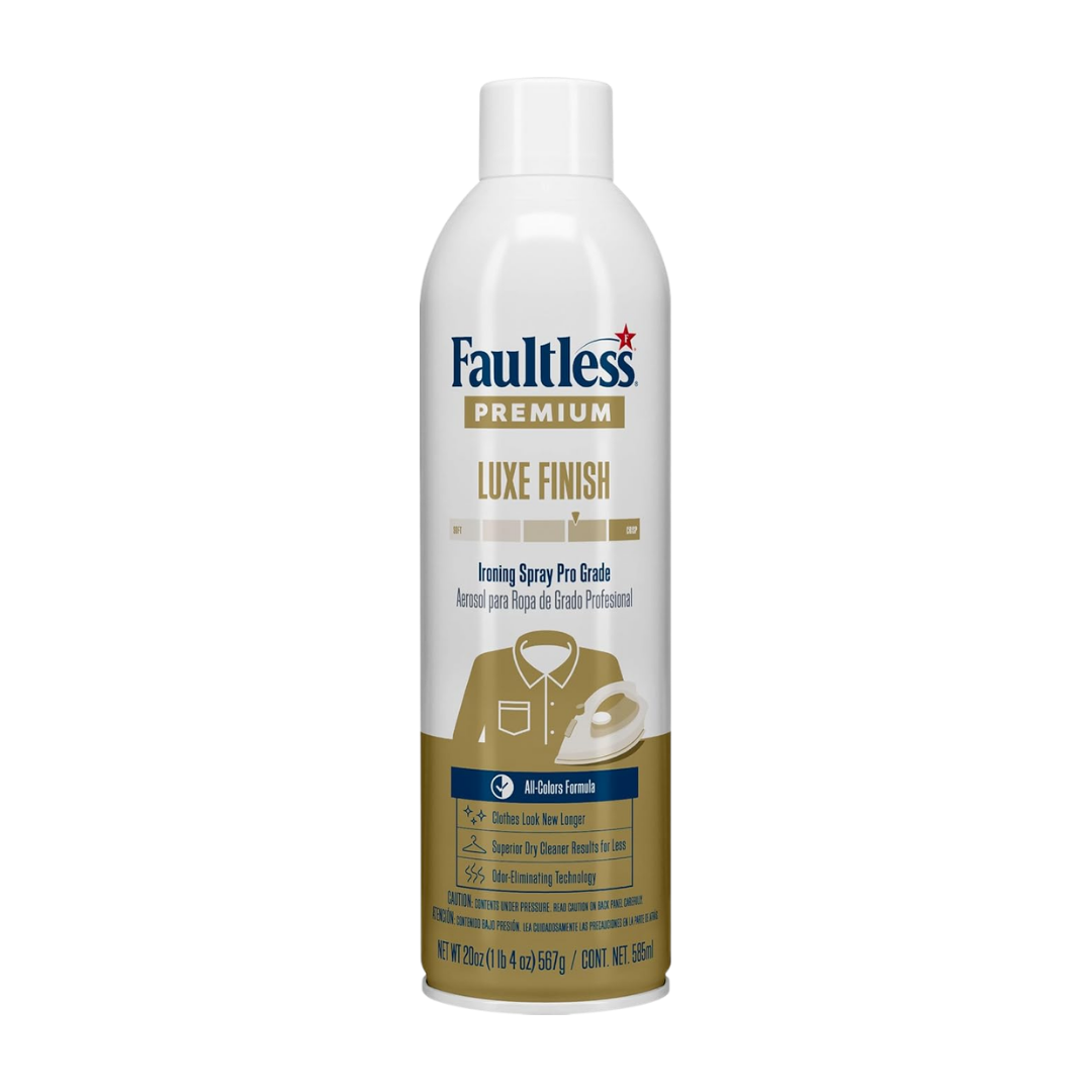 Faultless Premium Luxe Finish Ironing Spray Pro Grade, 20 oz / 567 g