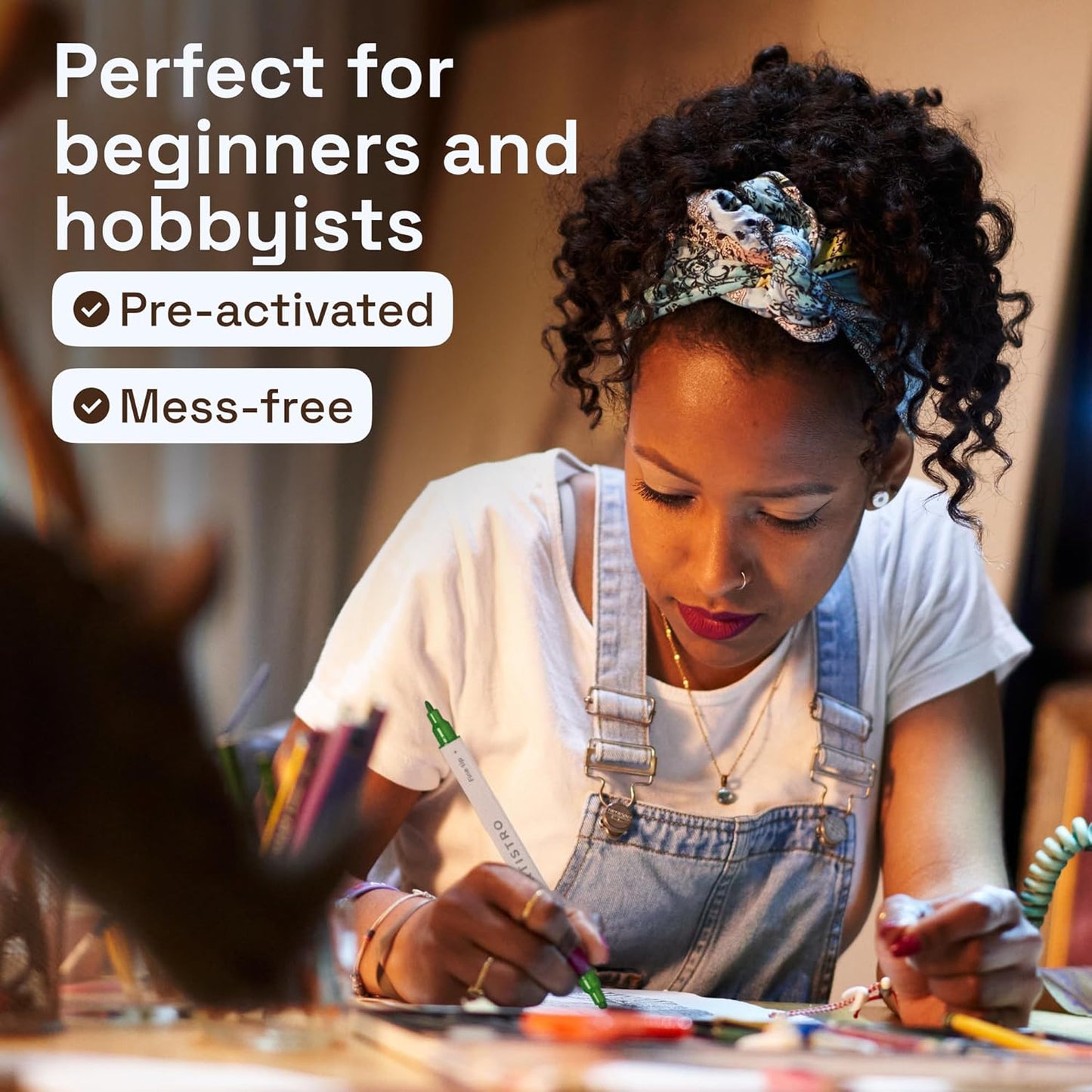 Artistro Acrylic Dual-Tip Markers, Dot and Fine Tip, 24 Colors