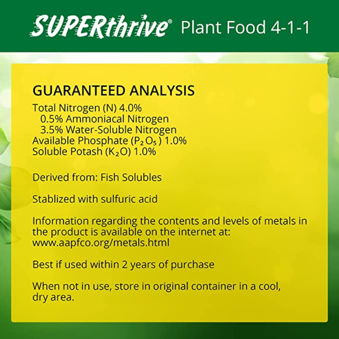 SUPERthrive Plant Food For All Plants Suitable For Organic Gardening Rich Source Of Nutrients 907.2g