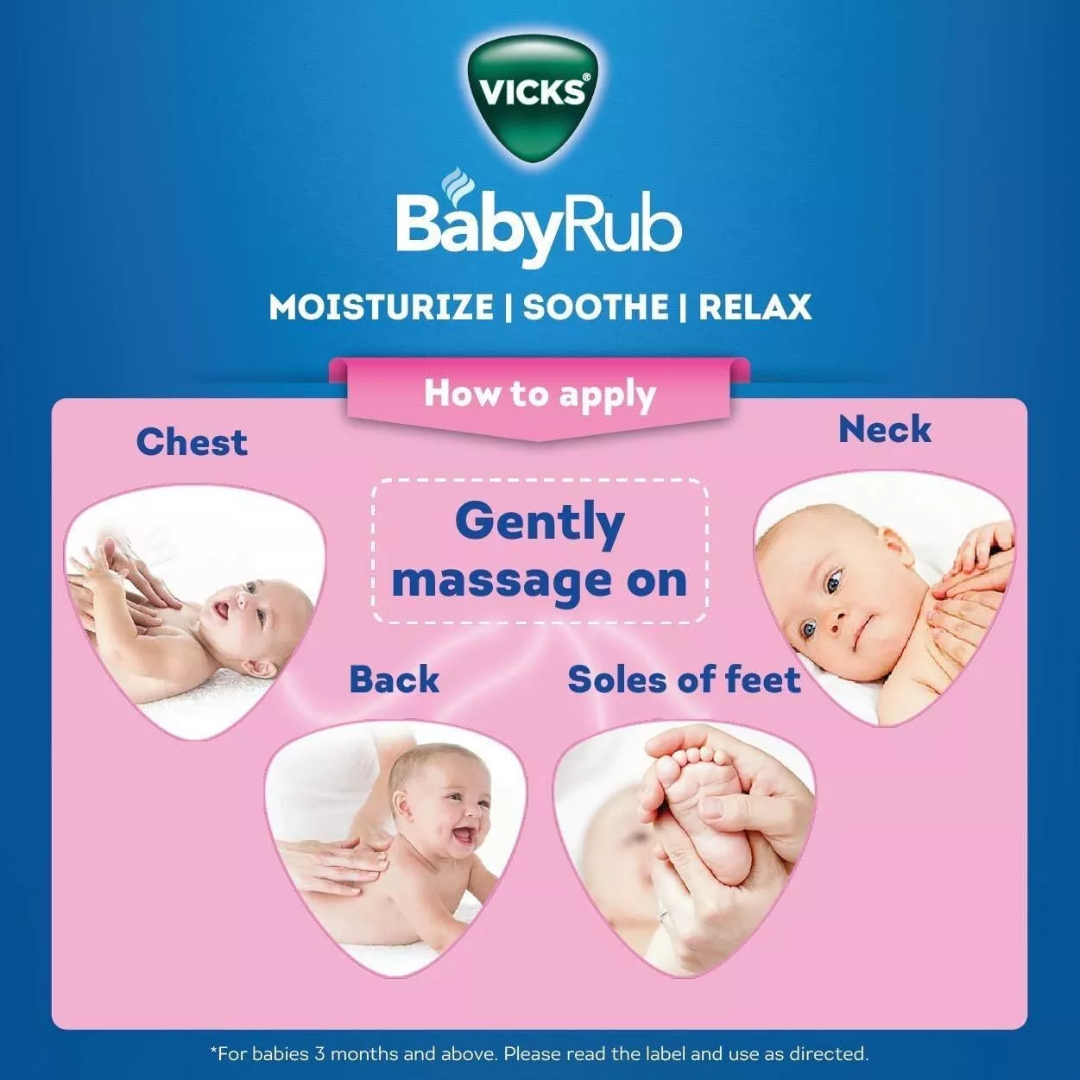 Vicks BabyRub Comfort For Babies, Lavande And Rosemary Scent, 50mL