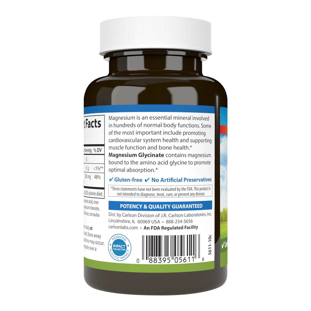 Carlson Magnesium Glycinate 200 mg, 90 Tablet