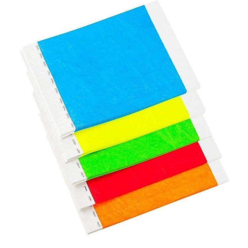 WristCo Variety Pack 3/4 Tyvek Wristbands, Assorted Color