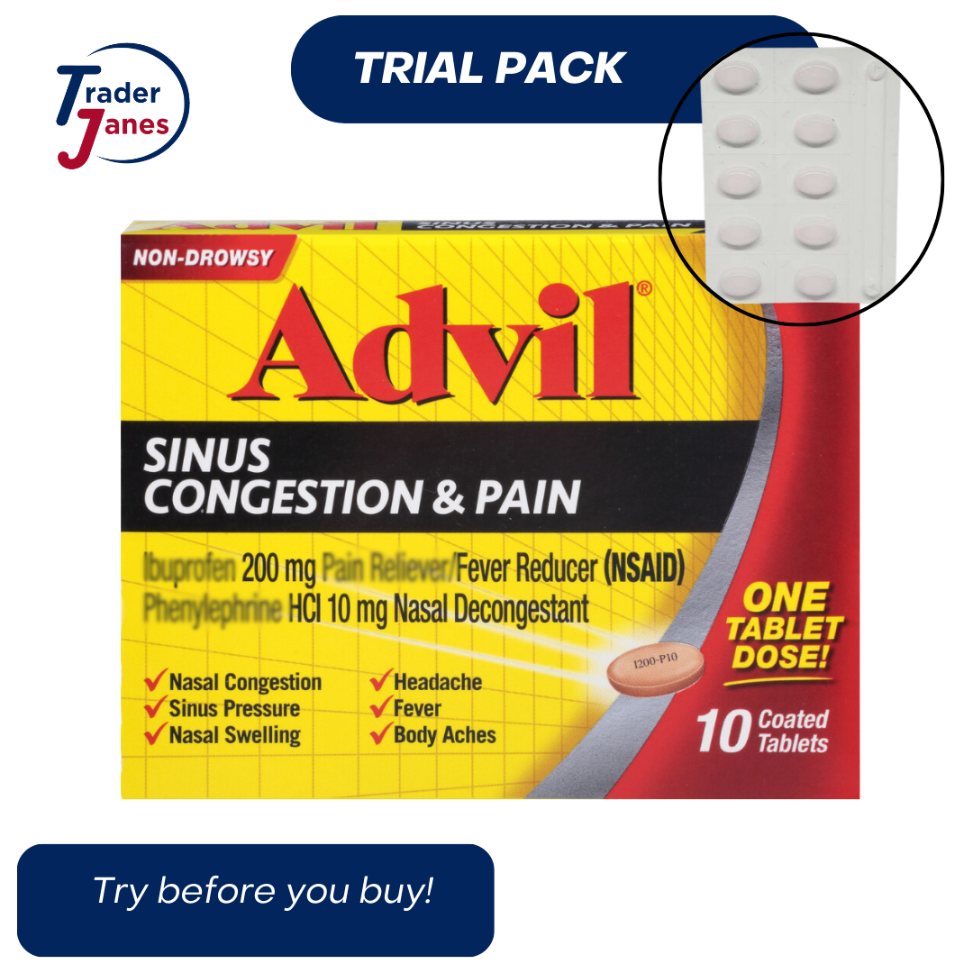Advil Sinus Congestion Coated Tablets 10 Count