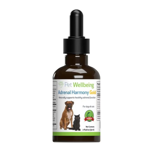 Pet Wellbeing Adrenal Harmony Gold Herbal for Dogs & Cats 59ml