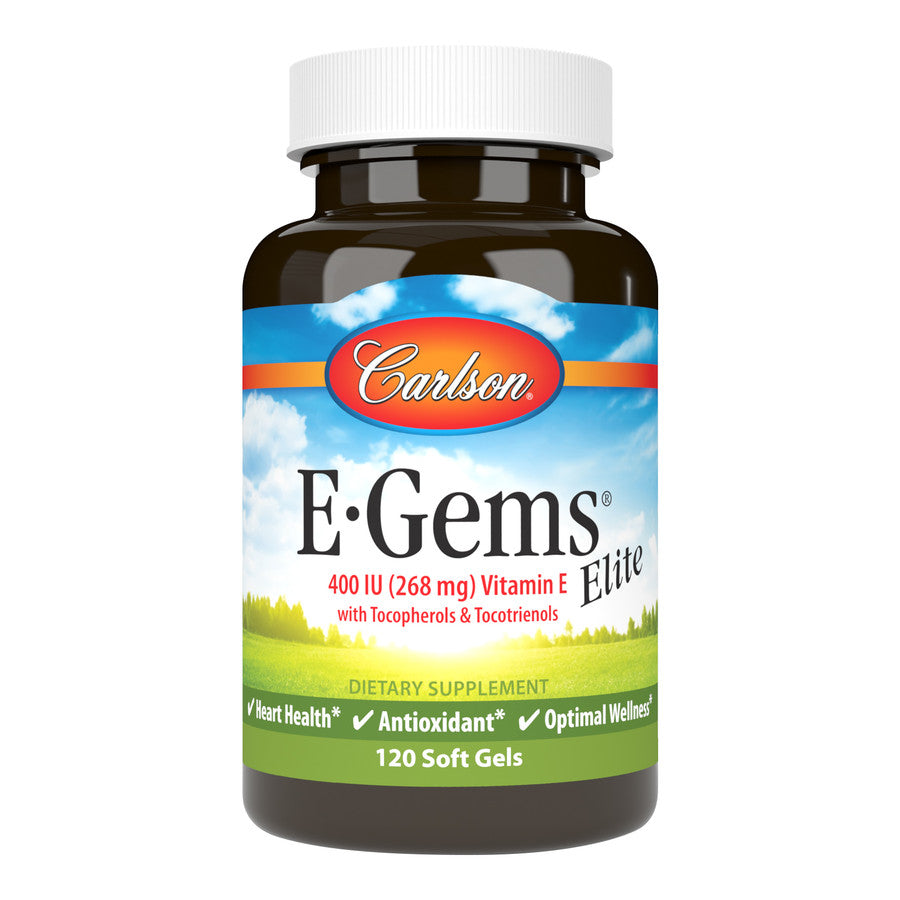 Carlson E Gems 400 IU 268 mg Dietary Supplement Vitamin E Heart Health Antioxidant Optimal Wellness