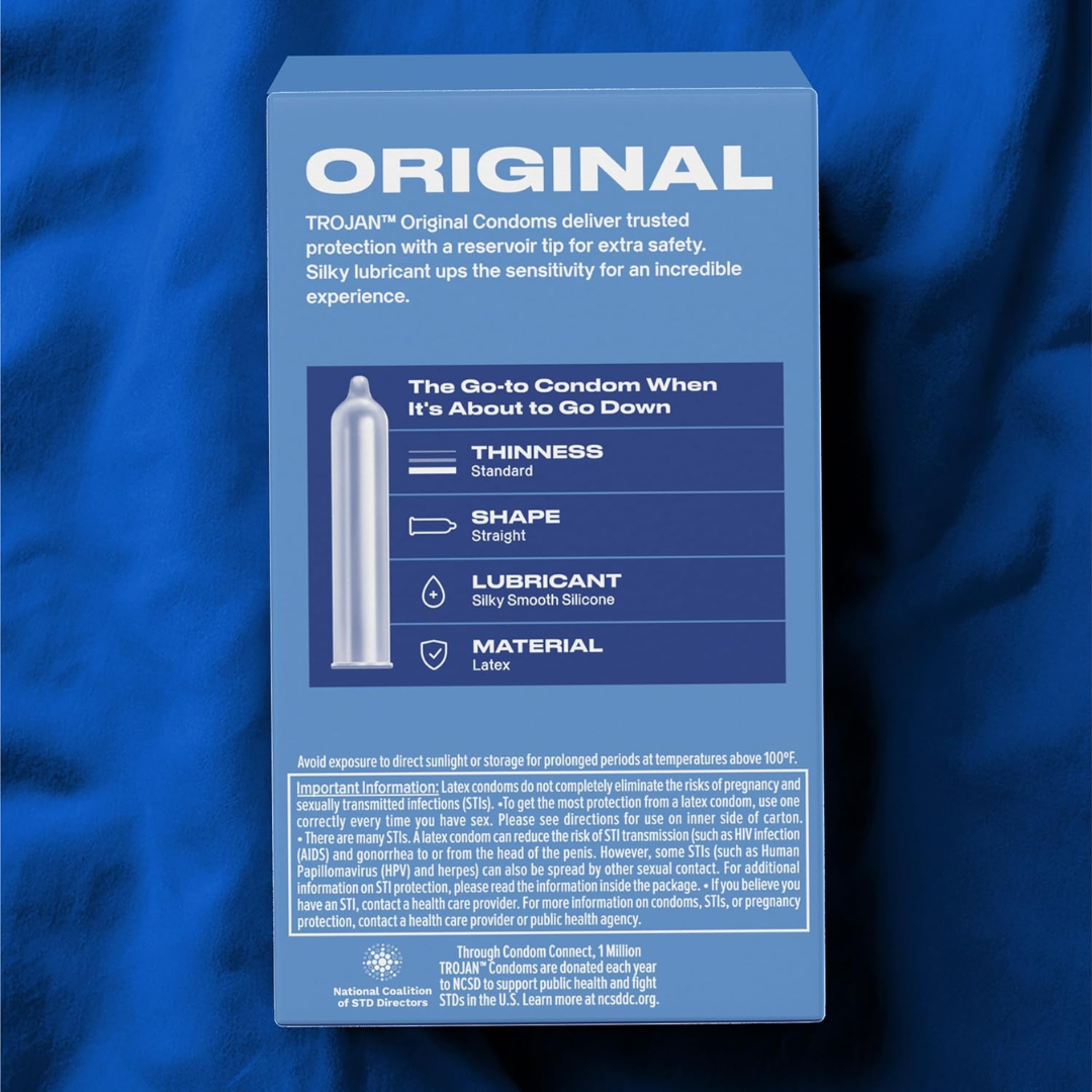 Trojan ENZ Original Lubricated Latex Condoms, 36 Count