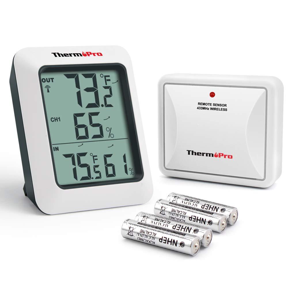 ThermoPro TP-60S Digital Hygrometer Indoor Outdoor Thermometer