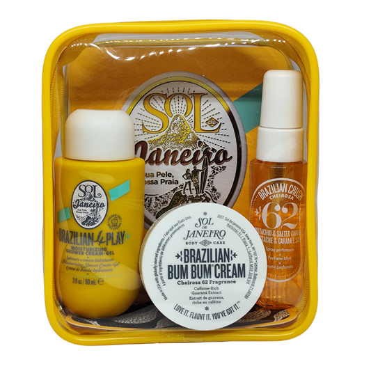 Sol De Janeiro Bum Bum Summer Jet Set, Shower Cream-Gel, Bum Bum Cream and Perfume Mist Gift Set
