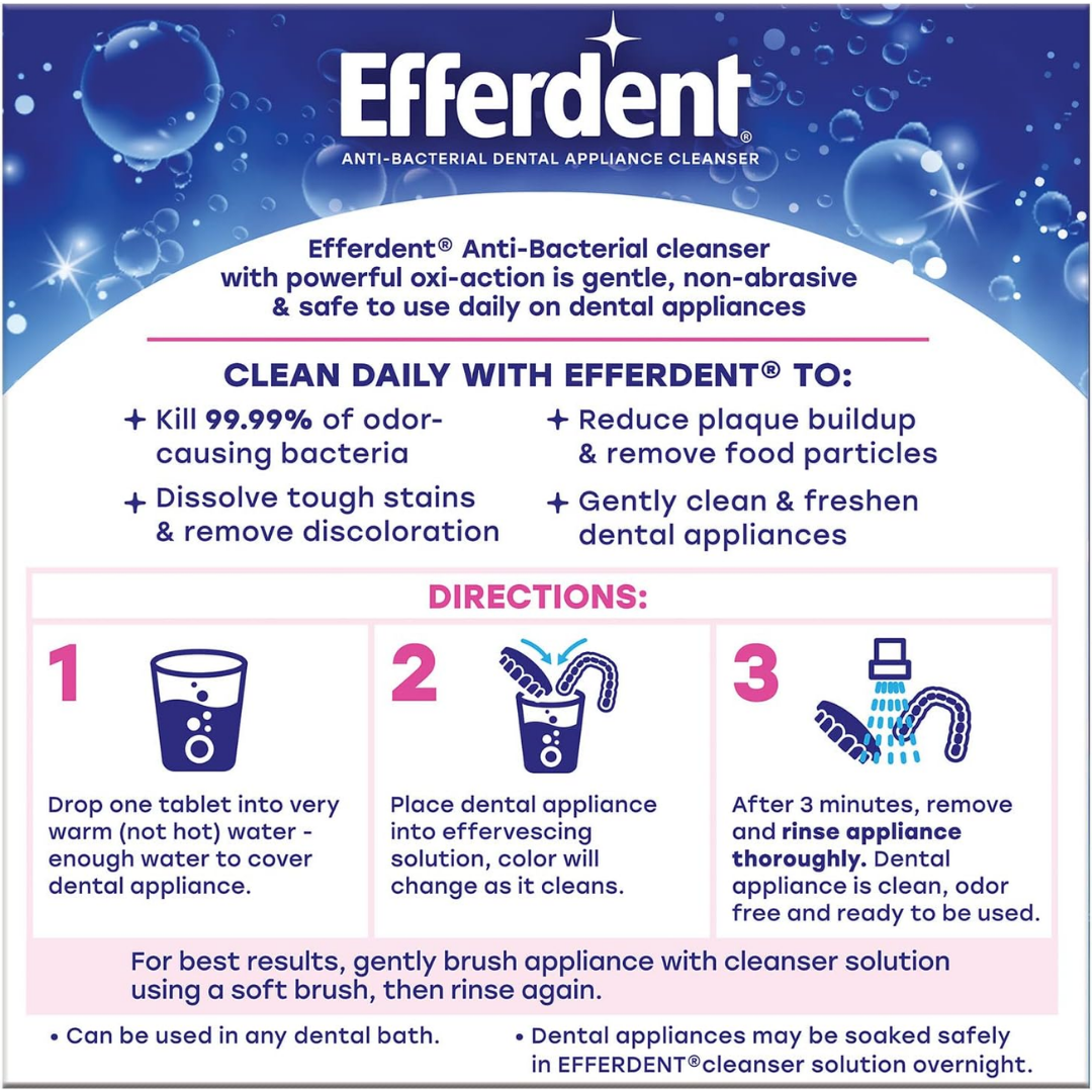 Efferdent Denture Cleanser Complete Clean, 44 Tablets