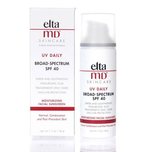 EltaMD UV Daily Broad-spectrum SPF 40 Moisturizer Moisturizing Facial Sunscreen with Hyaluronic Acid 1.7 oz. / 48g